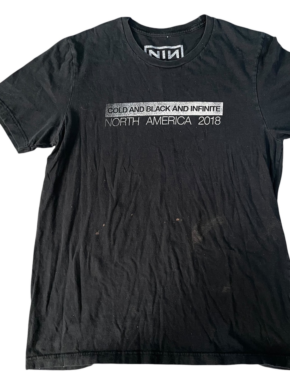 Nine Inch Nails NIN Black 2018 'Cold and Black and Infinite' Tour T‑Shirt